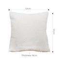 White Throw Pillow 50cm Polyester Cotton Soft Durable Home Decor Cushion