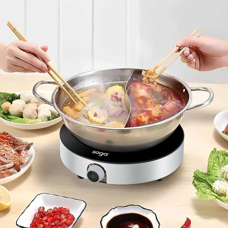 2X Induction Cooktop 26cm Smart Electric Portable Fast Cooking Black Touch Control