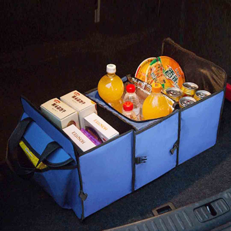 Car Folding Storage Box Waterproof 600D Oxford Cloth Organizer Black 60x31x28cm