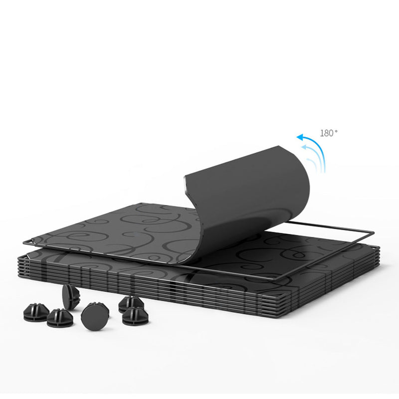 6 Cubes Portable Modular Wardrobe Polypropylene Waterproof Black Easy Assemble