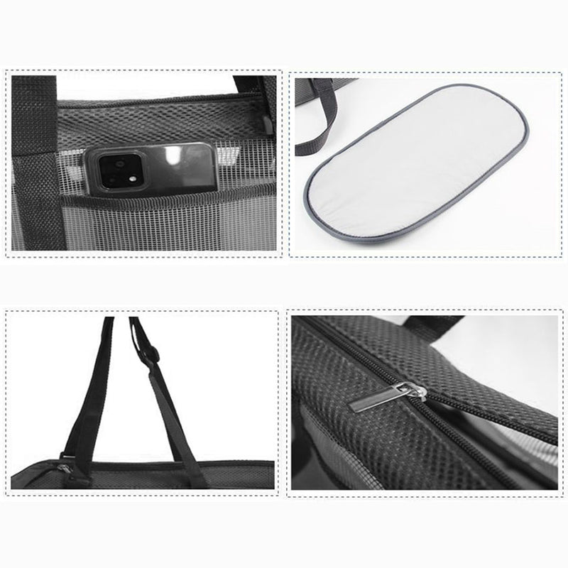 Orange Mesh Pet Carrier Bag 40x20x20cm Breathable Tote With Side Pockets