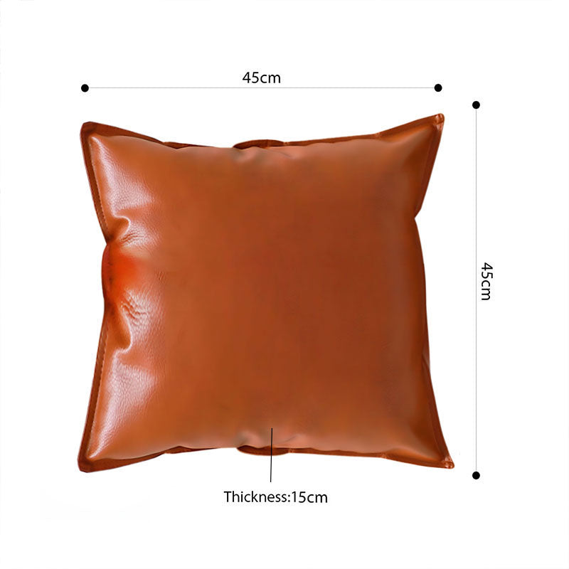 45x45cm Plush Velvet Square Throw Pillow Brown 15cm Thick