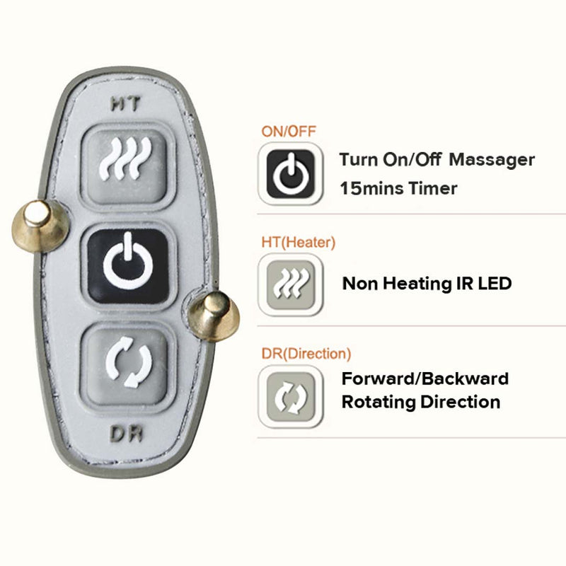 2X Electric Shiatsu Neck Shoulder Body Massager With Infrared Heat Car Charger