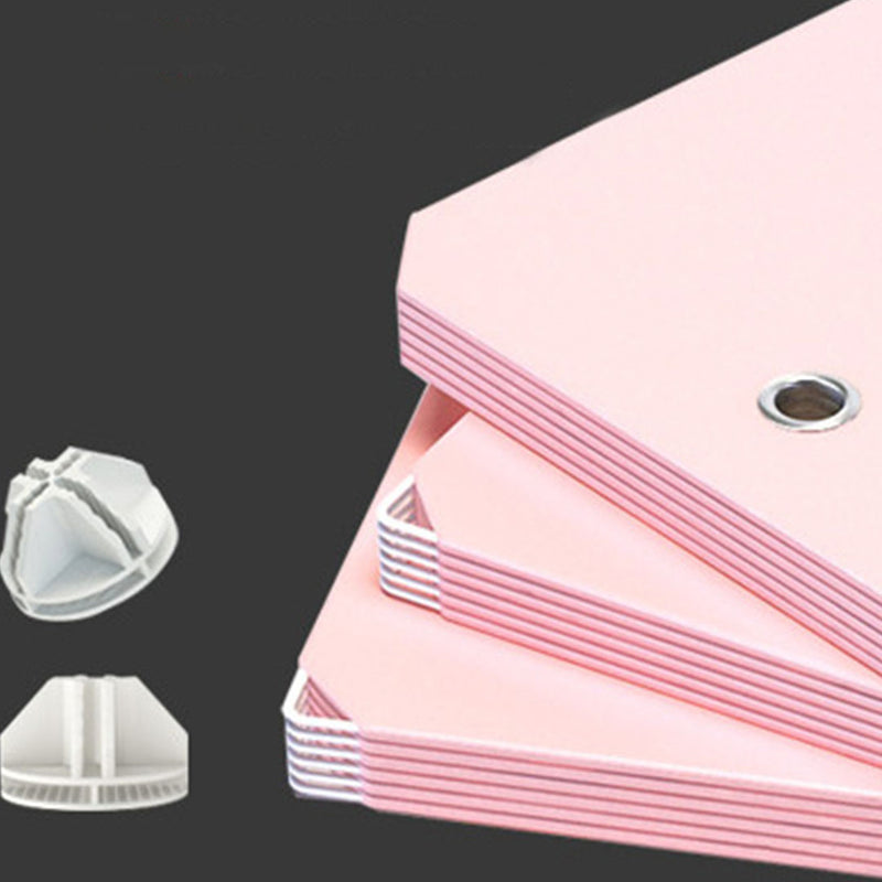 10 Cubes Portable Wardrobe Plastic Foldable 110.5x37x146cm Pink Princess Design