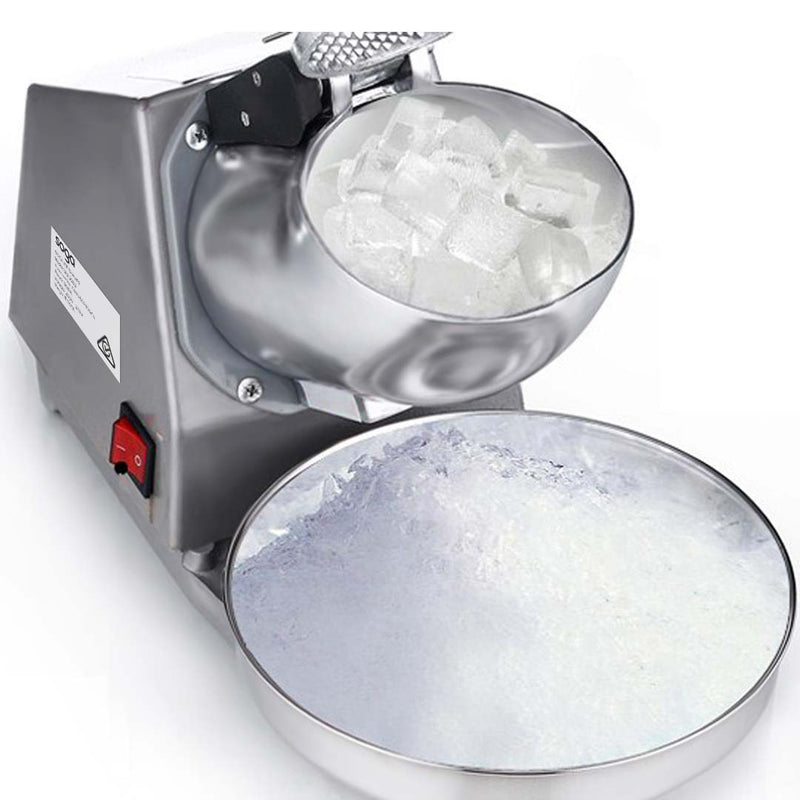2X Commercial Stainless Steel 300W Ice Shaver Crusher 65KgHr Heavy Duty