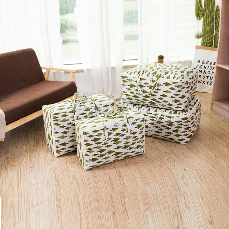 2X Medium Green PVC Travel Storage Bag 55cmx20cmx30cm Double Zipper Foldable