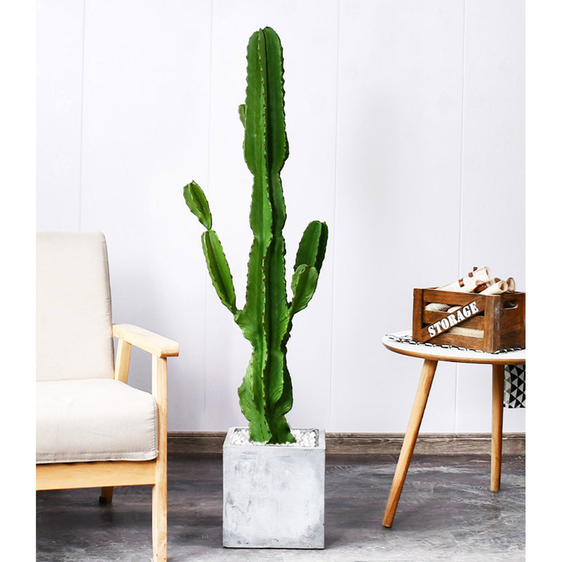 2X 120cm Artificial Indoor Outdoor Cactus Tree Fake Plant Green 6 Heads