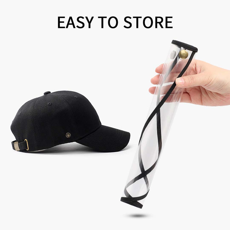 Adult Anti Fog Full Face Protective Hat TPU Shield Black Cotton Cap 27cmx41cm
