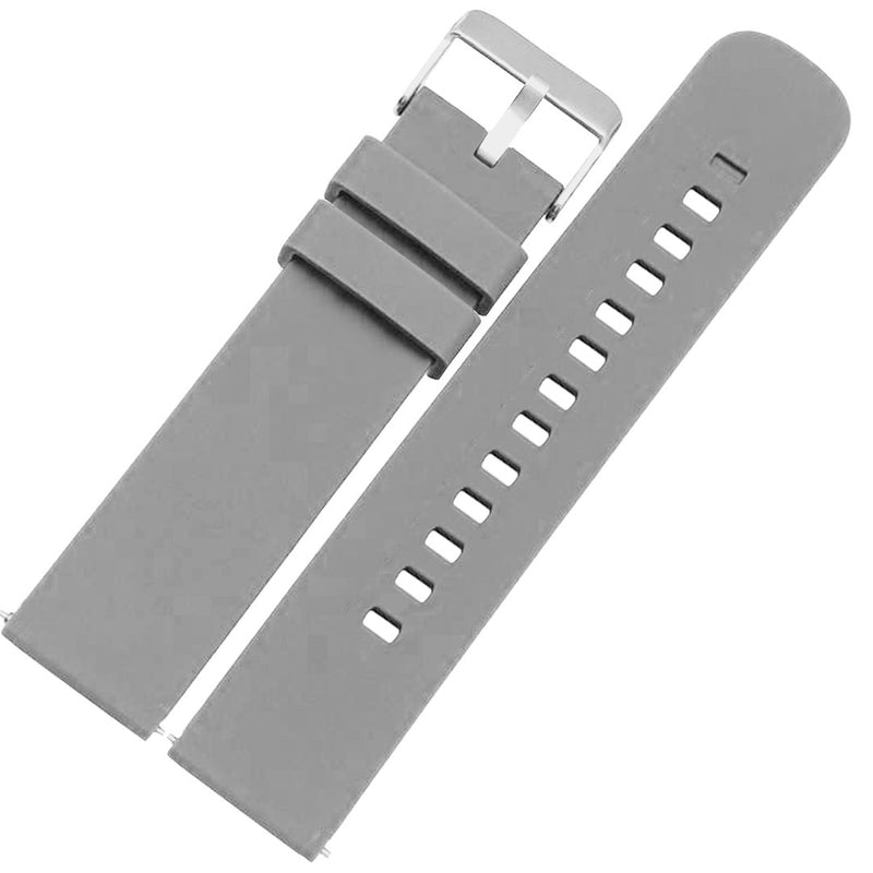 Silicone Replacement Watch Band Compatible Model P8 Waterproof Sweatproof Grey