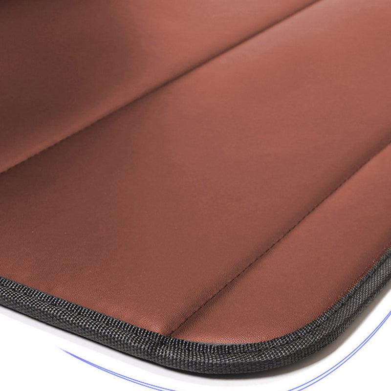 4X Leather Car Trunk Organizer 40x30x30cm Foldable Portable Black Red Stitch