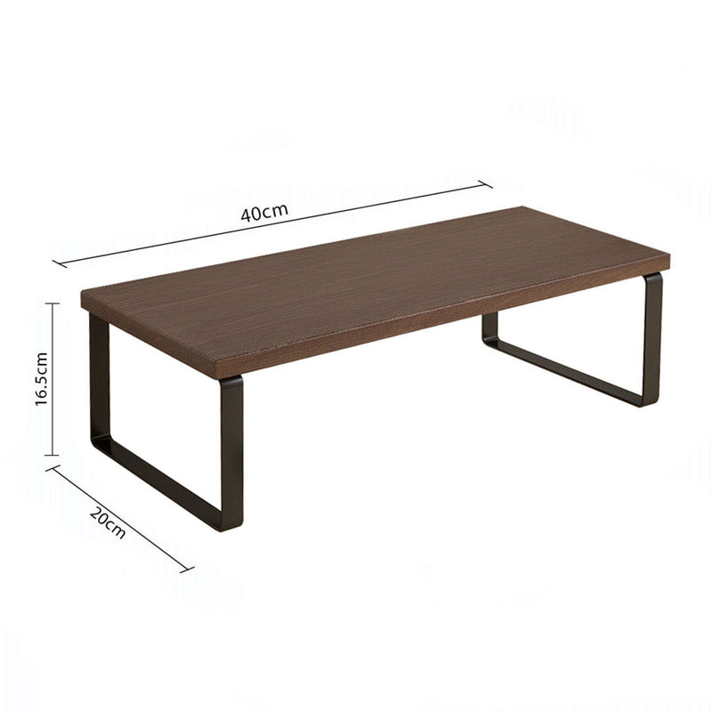 Black Monitor Stand 40cm Ergonomic Desk Organizer Heightening for Home Office