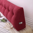 100cm Triangular Wedge Bed Pillow Polyester Rose Red Button Tufted Backrest
