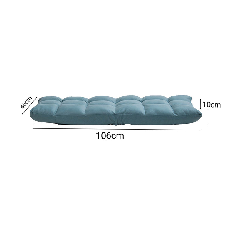 2X Floor Recliner Air Leather 106x46x10cm 5 Position Adjustable Backrest Green