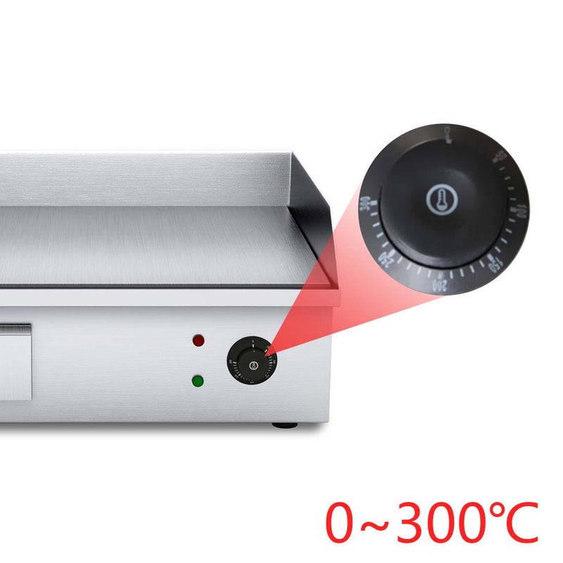 Electric Stainless Steel Griddle Grill BBQ Hot Plate 2200W Non Slip Large Size