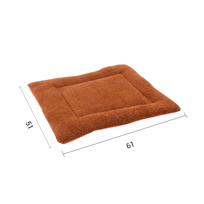 2X Silver Plush Dual Purpose Pet Cushion Nest Mat 40cmx26cmx13cm Anti Slip