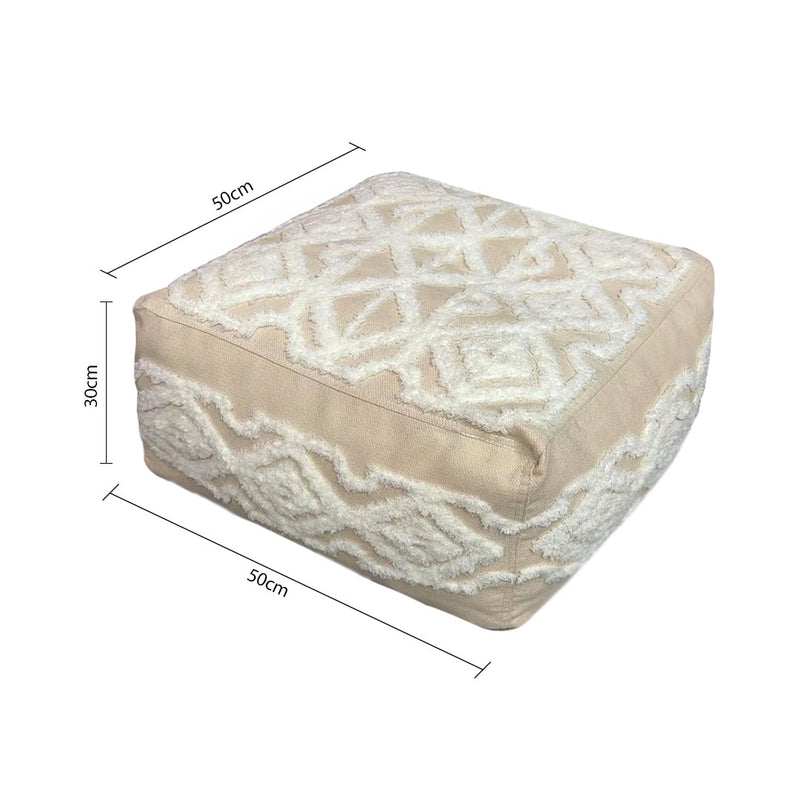 2 X Polyester Fiber Pouf Cushion 50x50x30cm Epp Particle Insert Multicolor