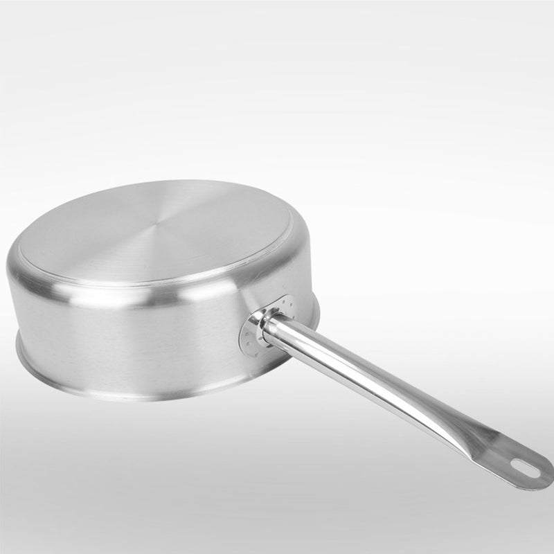 28cm Stainless Steel Tri Ply Saucepan With Glass Lid Helper Handle Induction