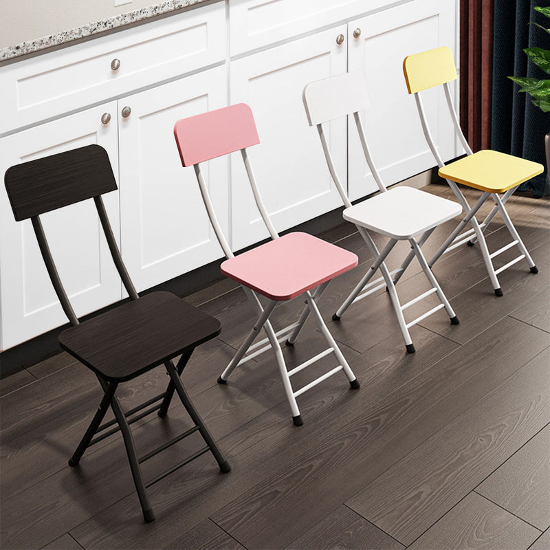 Blue Foldable Chair Mdf Seat Aluminum Legs 77cm Height Lightweight Set of 2