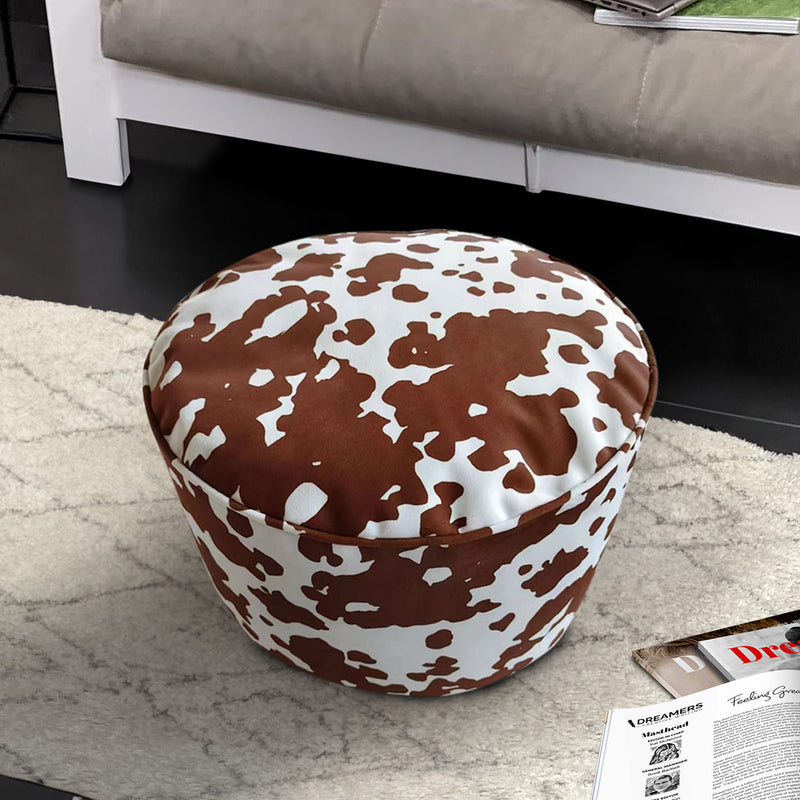 48x48x35cm Velvet Cotton Blend Pouffe Seat Cushion EPP Fill Multicolor Footstool