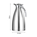 1.5L Silver Thermal Flask Stainless Steel 3-Layer Vacuum Insulated Durable