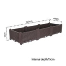 120cm Raised Planter Box Vegetable Herb Flower Outdoor Plastic Self-Watering Bed