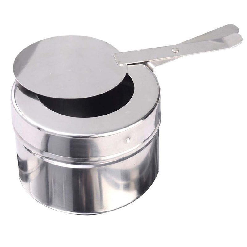 2X 6L Stainless Steel Round Roll Top Chafer Buffet Warmer Dishwasher Safe