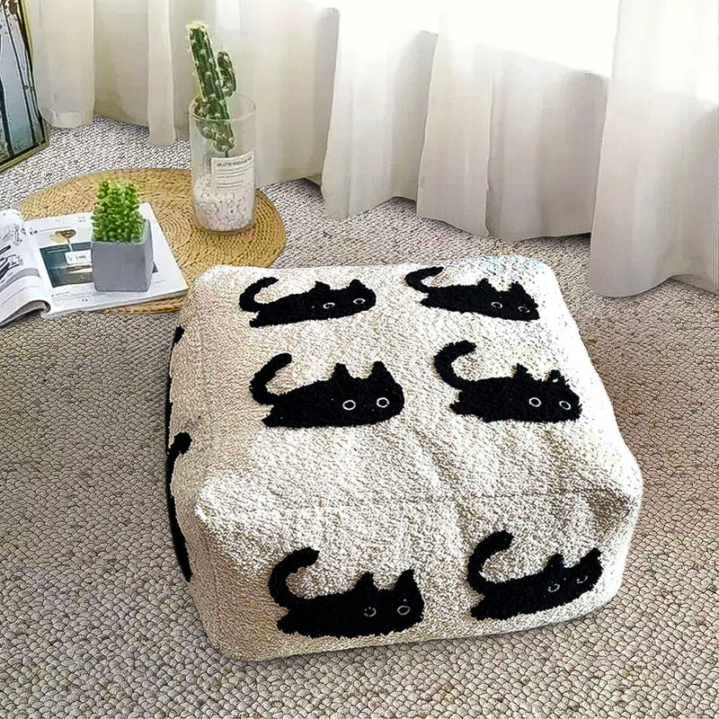 50cm Polyester Fiber Floor Pouf Epp Particle Fill Multicolor