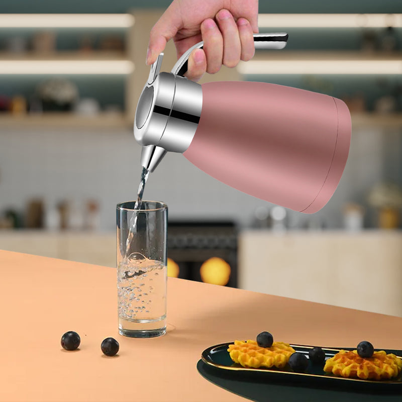 2X 1.2L Stainless Steel Insulated Vacuum Flask Pink