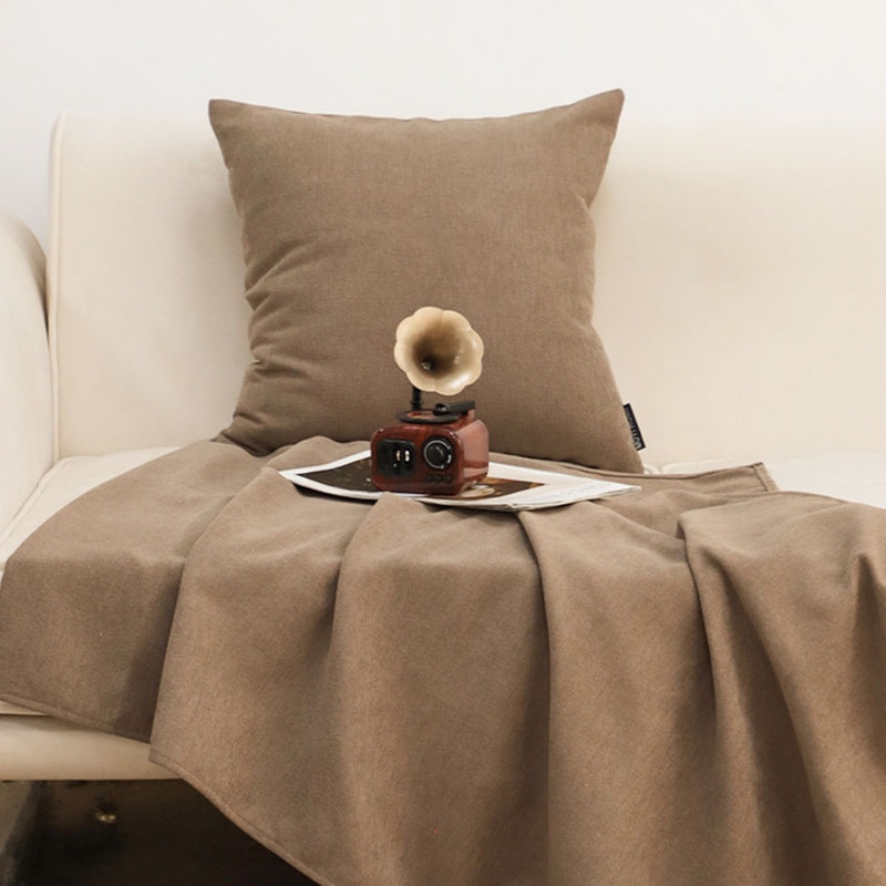 1.5m Queen Bed Scarf Runner Set of 3 Polyester 70x210cm Light Brown Cushions