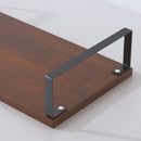 Black Monitor Stand 40cm Ergonomic Desk Organizer Heightening for Home Office