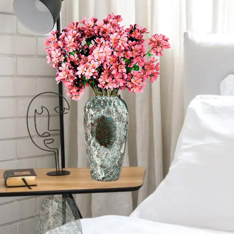 Large Ceramic Flower Vase 35x17cm Green Handcrafted Elegant Home Decor