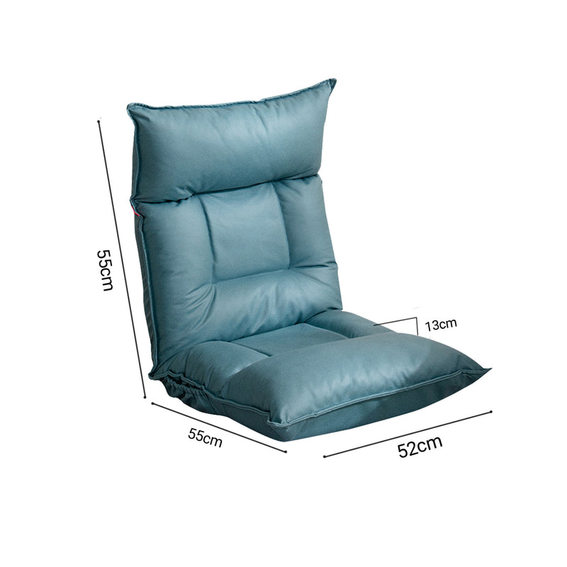 Green Lounge Recliner Air Leather Tatami Cushion 42 Positions Sofa Bed 110cm