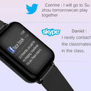 Waterproof Smart Fitness Watch Heart Rate Tracker White 1.3 Inch IPS Display