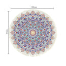 120cm Round Mandala Area Rug Polyester Anti-Slip Soft Carpet Multicolor Home Decor