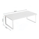 White Monitor Stand 50cm Ergonomic Elevated Desk Organizer Home Office Storage