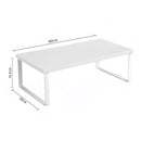 2X White 40cm Monitor Stand Elevated Ergonomic Desk Organizer With Storage