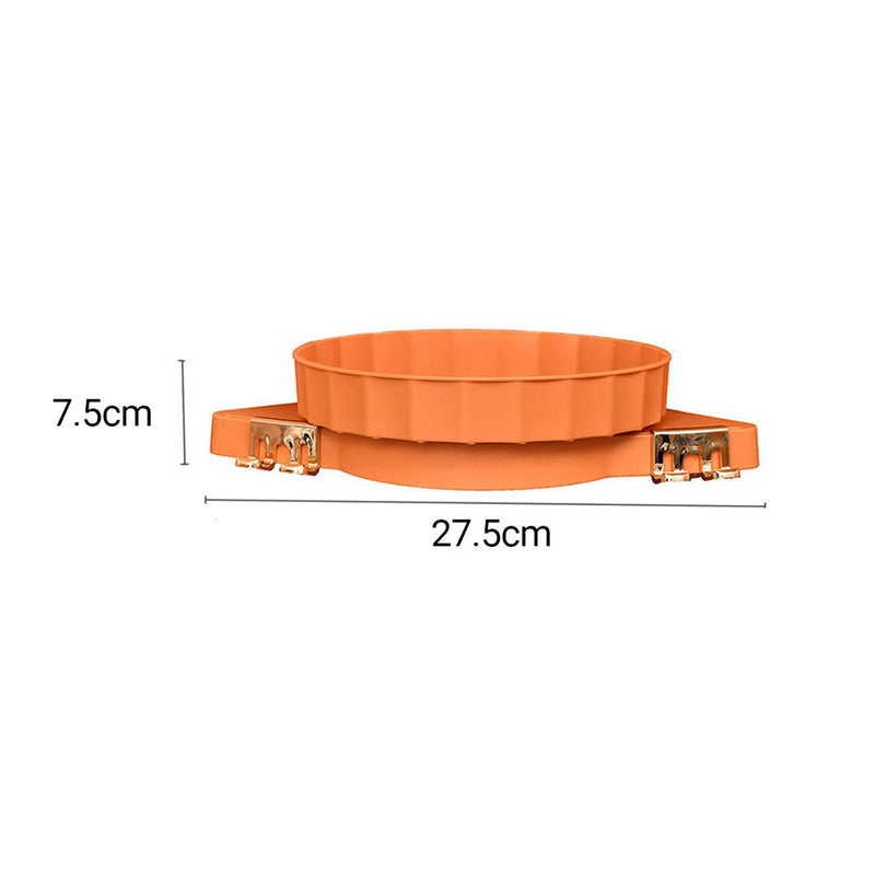 2X Wall-Mounted Rotating Bathroom Organizer Plastic 360 Degree Orange Tray