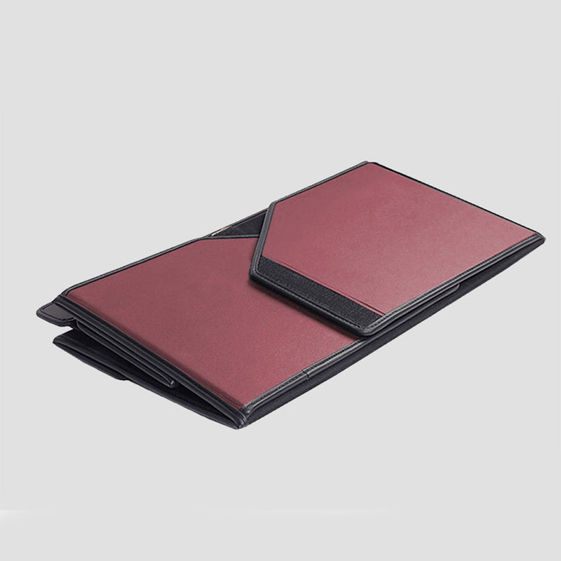 4X Leather Car Boot Collapsible Cargo Organizer 55x30x30cm Red Removable Divider