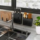 2X Wall Mounted Aluminum Kitchen Utensil Rack Storage Organizer Space Saving
