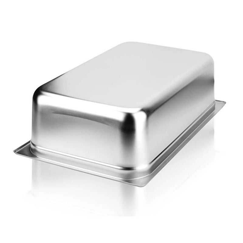6X Full Size Gastronorm Pan Stainless Steel 53x32.5x15cm Stackable With Lids