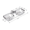 2X Aluminum Kitchen Sink Organizer Soap Sponge Caddy Rack with Towel Bar Silver