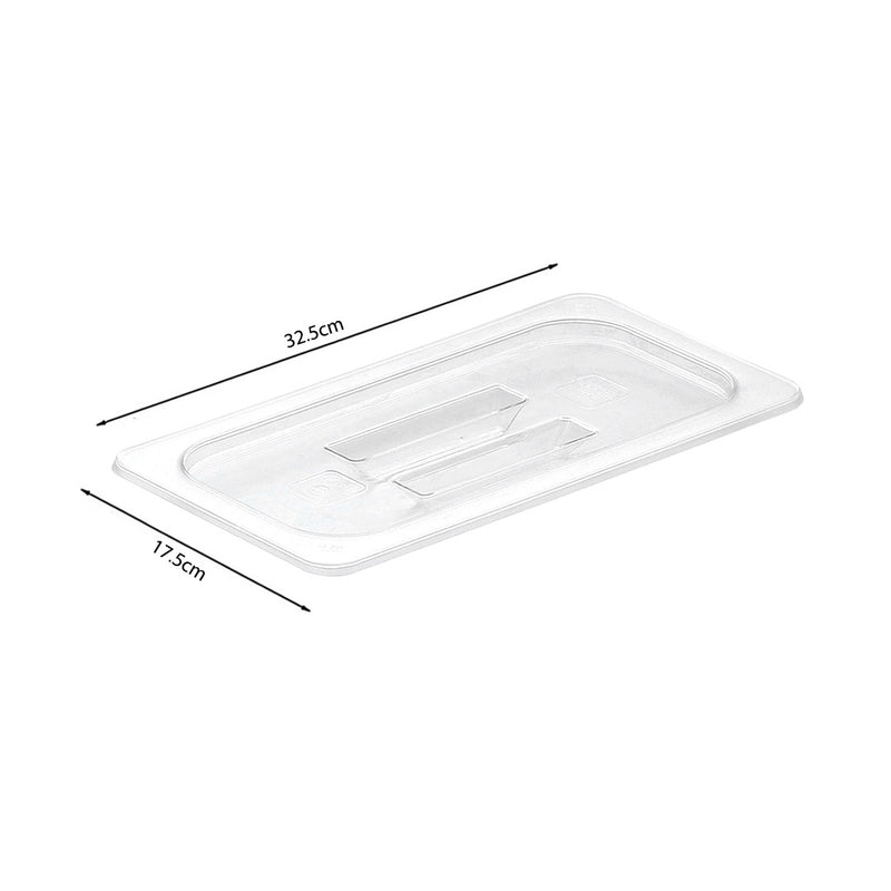Polycarbonate Gastronorm 1/3 GN Lid Food Tray Cover Transparent Set of 6