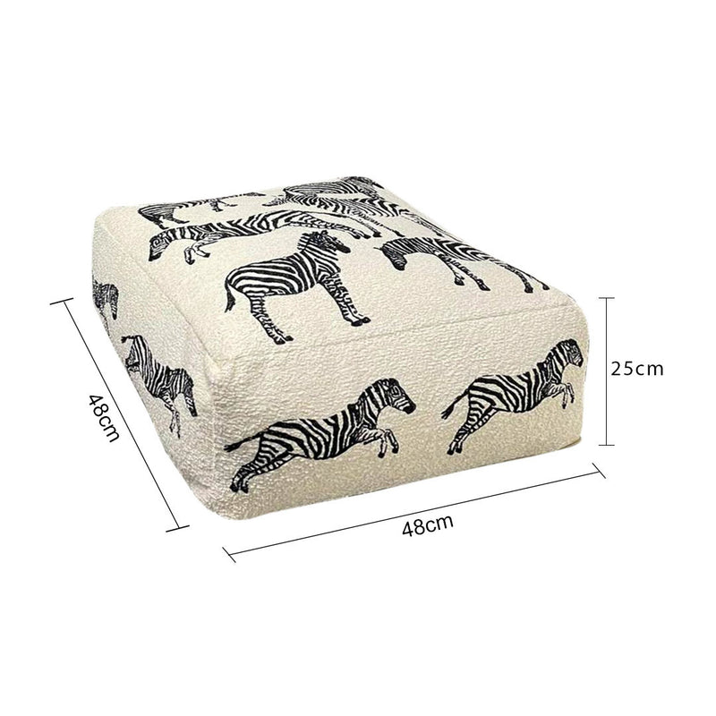 2X 48x48x25cm Polyester Fiber Pouf Cushion EPP Particle Inserts Multicolor
