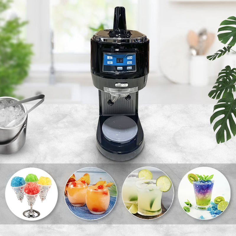 Electric Ice Shaver 300W 70kgs/h Commercial Machine Black Heavy-Duty Blades