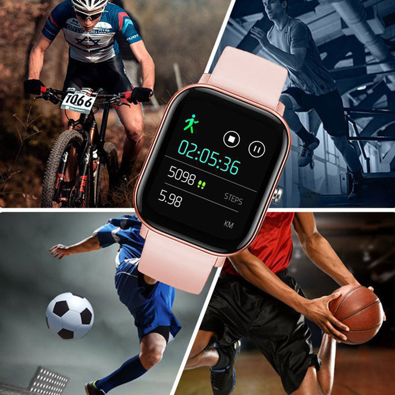 2X Smart Fitness Watch 1.4 Inch Ips Touch Screen Gold Ip67 Waterproof Heart Rate