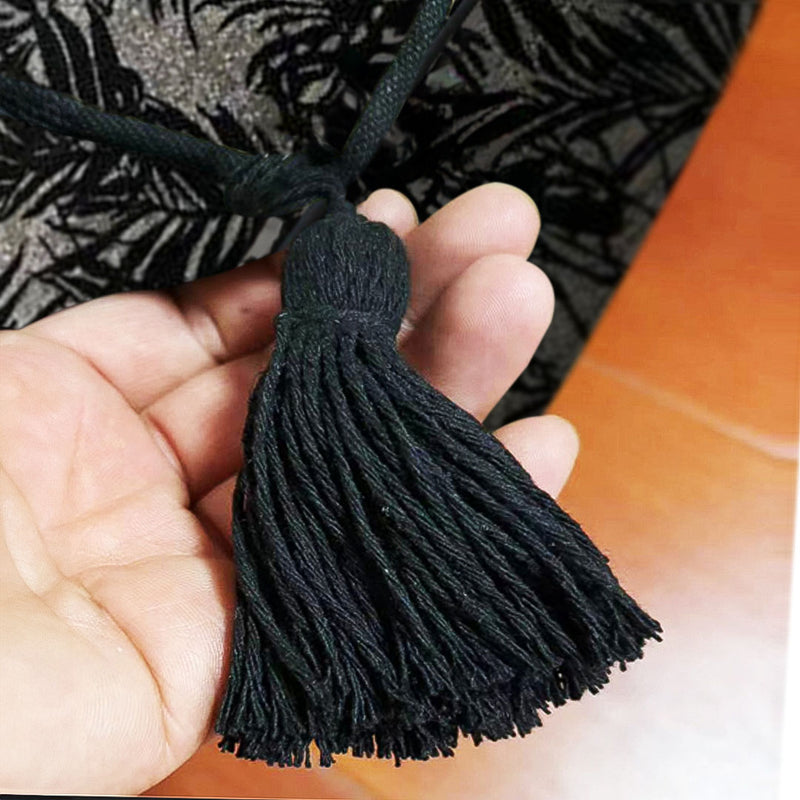 2X 50cm Premium Polyester Fiber Cushion EPP Insert Plush Velvet Black