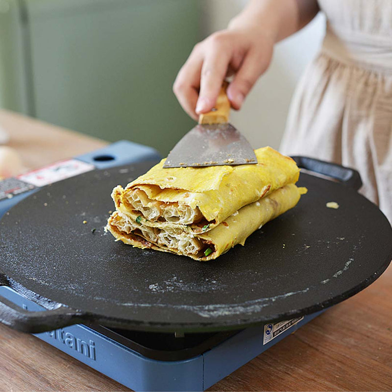 Electric Induction Cooktop 34cm Cast Iron Crepe Pan Portable Non-Stick Cookware