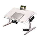 White Portable Foldable 60x40cm Laptop Bed Study Table Adjustable Height