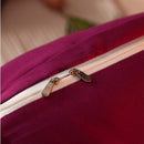 120cm Burgundy Princess Headboard Pillow Backrest with Ruffle Lace Decor