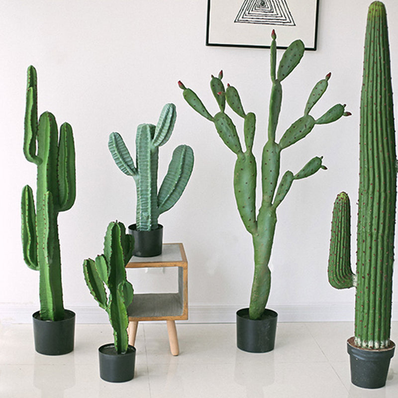 4X Potted Artificial Cactus Plant Polyurethane 70cm 5 Heads Green Indoor